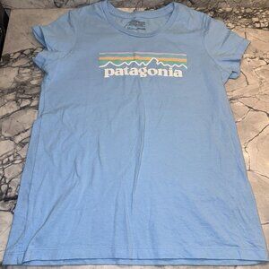 Patagonia Girls Large (12) Blue Tee Shirt